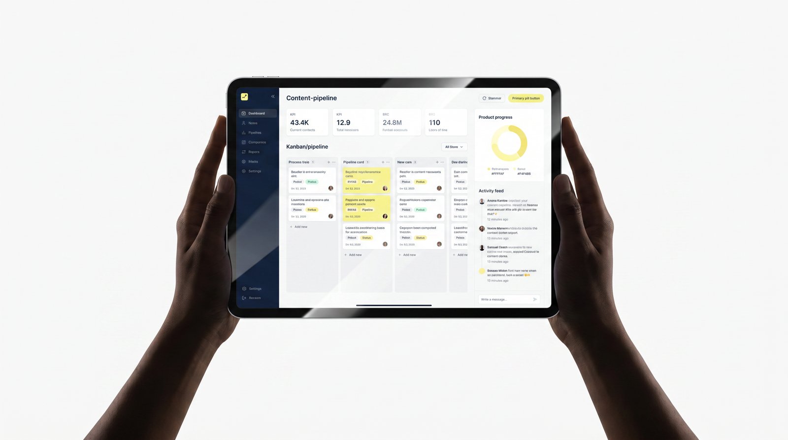 Flowagenten-Dashboard auf dem Tablet: Anfragen, Angebote, Nachweise und Termine auf einen Blick